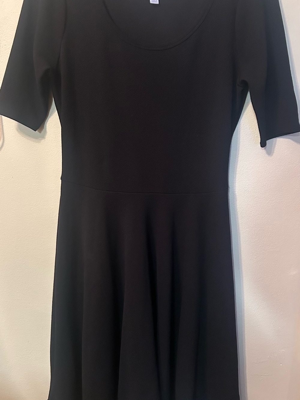 LuLaRoe Black Short Sleeve Fit-and-Flare Dress